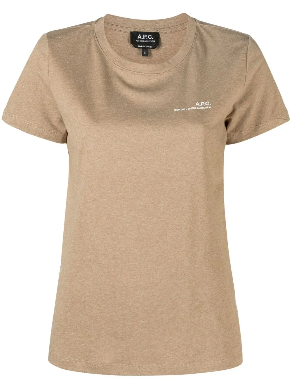 

A.P.C. playera con logo estampado - Marrón