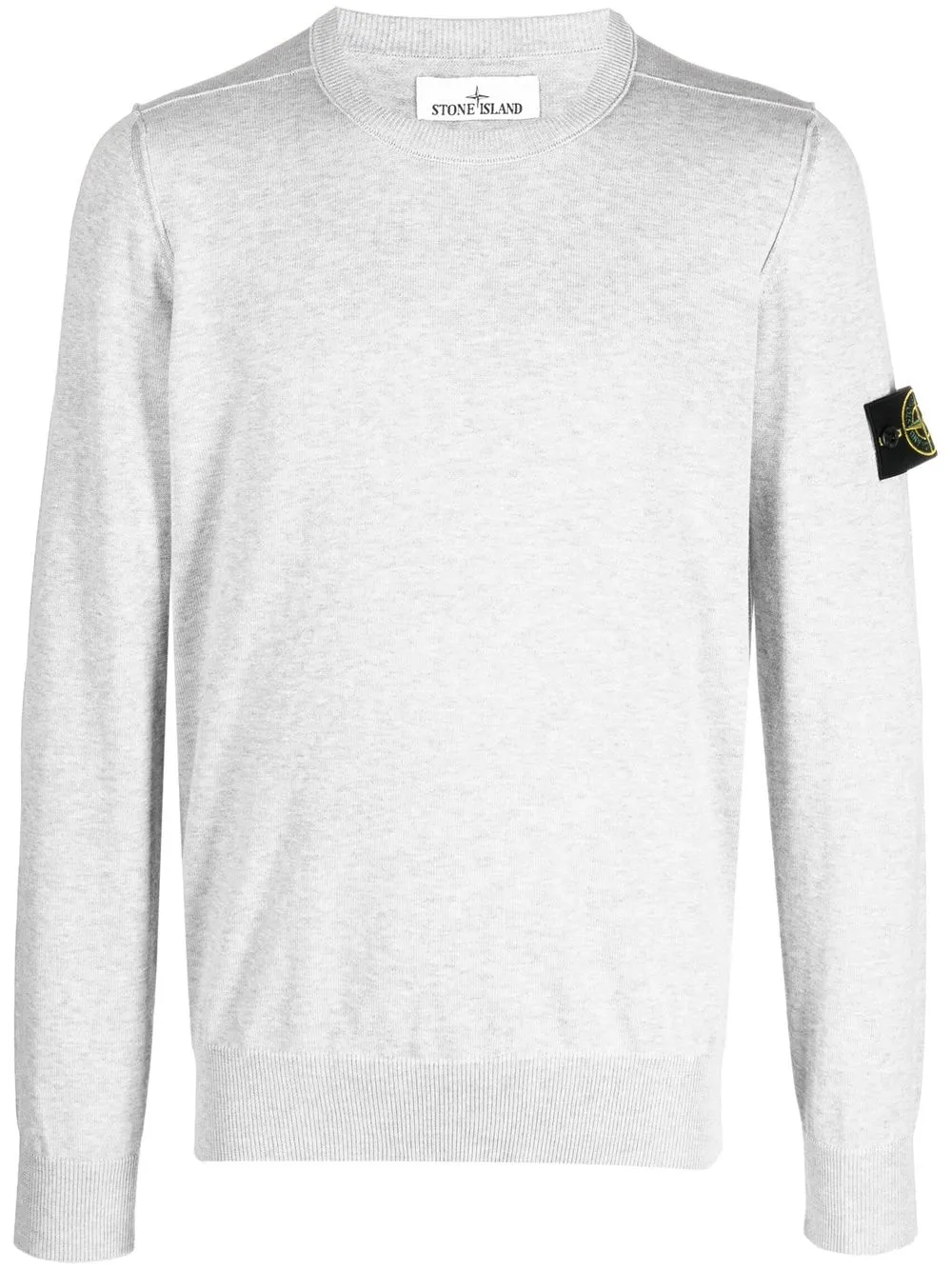 

Stone Island sudadera con cuello redondo y parche del logo - Gris