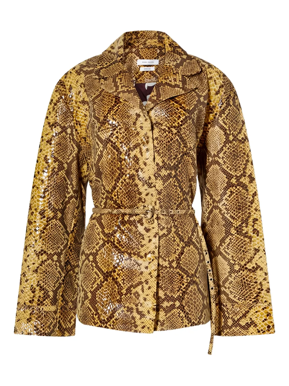 Saks Potts Lisbet snakeskin belted jacket | Brown | Image 1