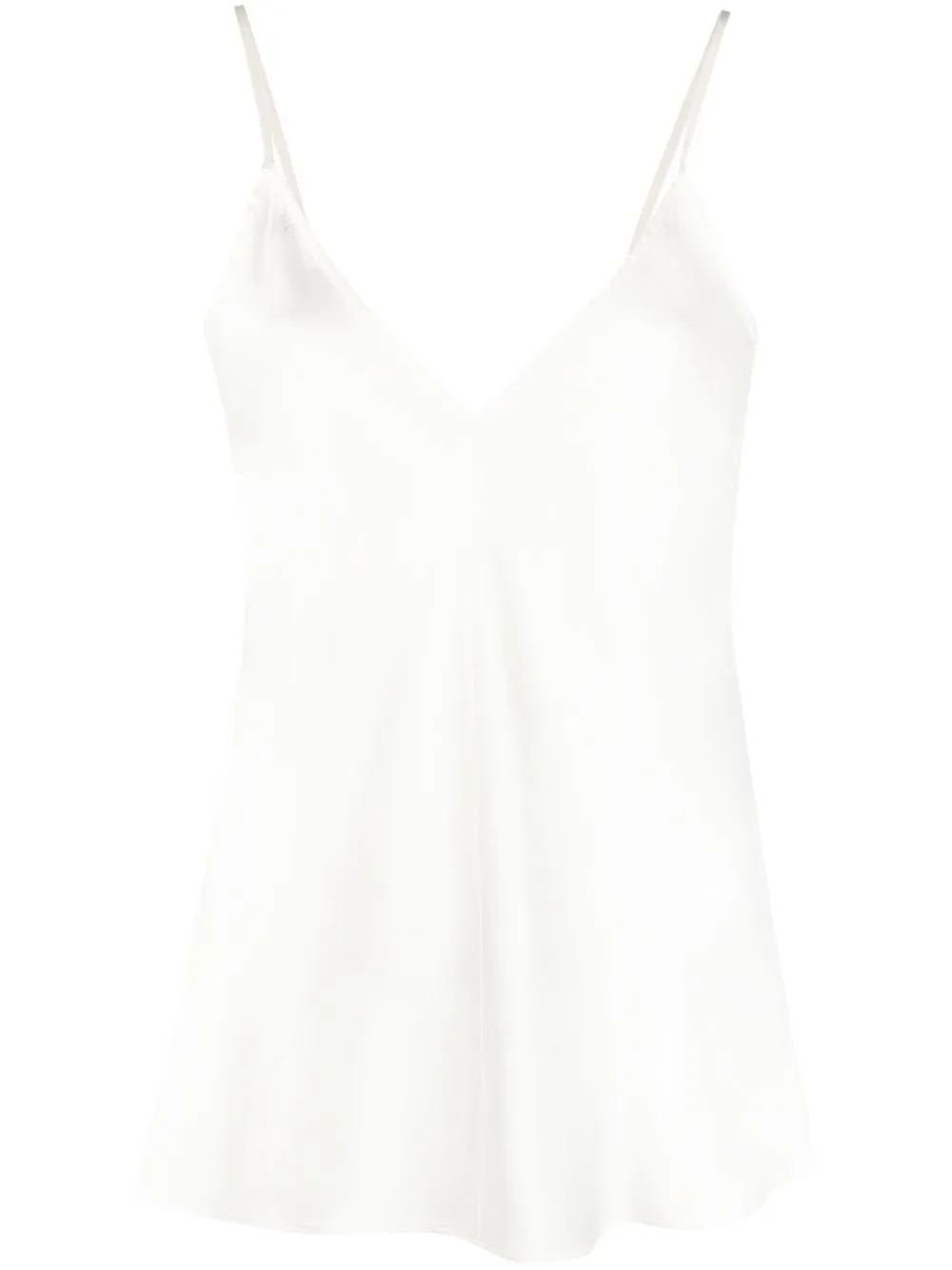 

Forte Forte top de seda stretch con cuello en V - Blanco