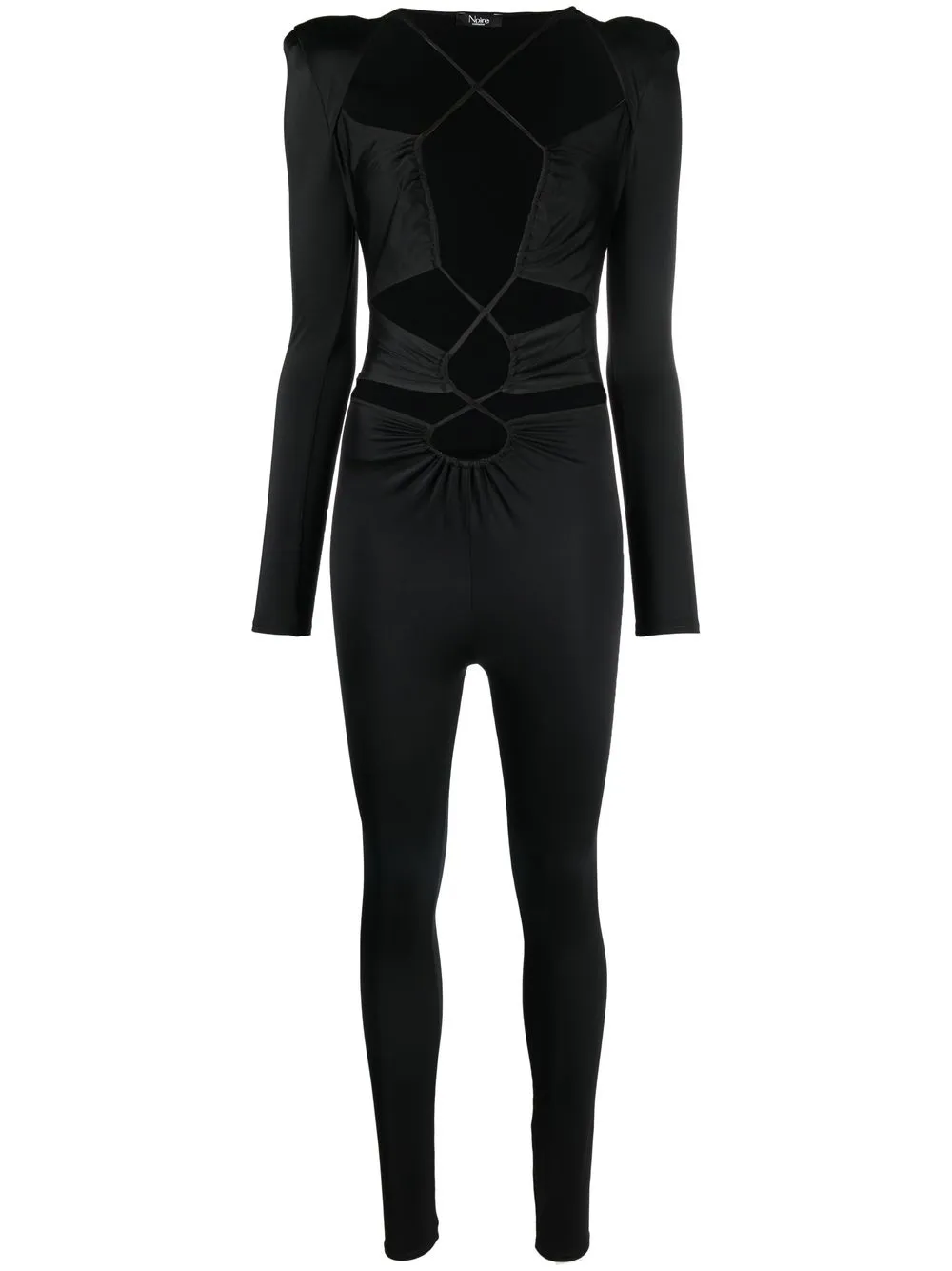 

Noire Swimwear cut-out detail jumpsuit - Black