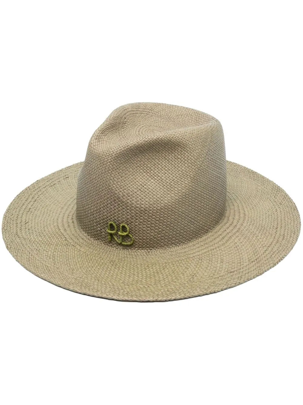 

Ruslan Baginskiy embroidered-logo straw hat - Green