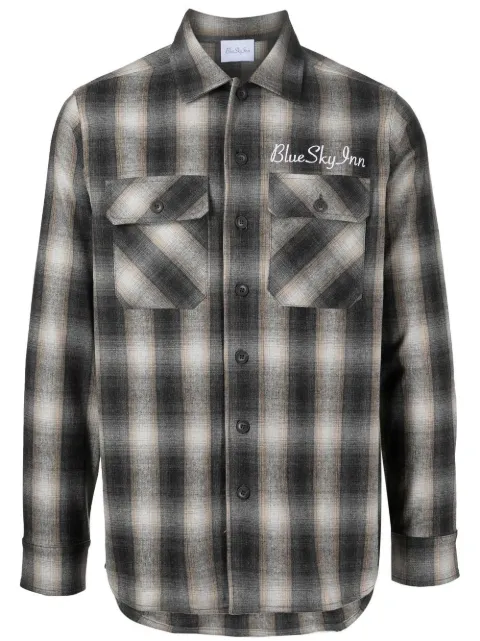 BLUE SKY INN camisa manga larga con cuadros estampados
