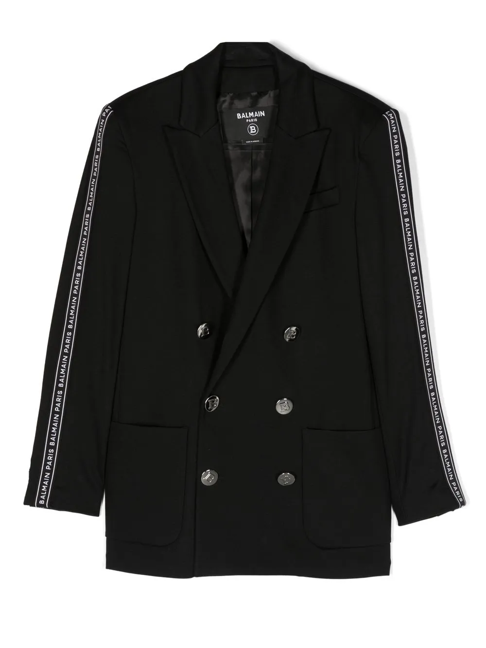 

Balmain Kids blazer con doble botonadura y logo - Negro