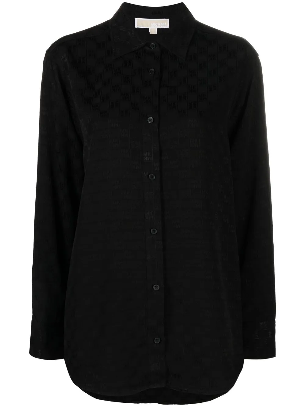 

Michael Michael Kors logo-check oversized shirt - Black