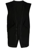 Nicolas Andreas Taralis stitch-detail V-neck gilet - Black