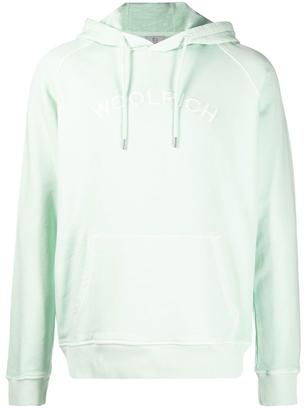 Woolrich logo-embroidered Drawstring Hoodie - Farfetch