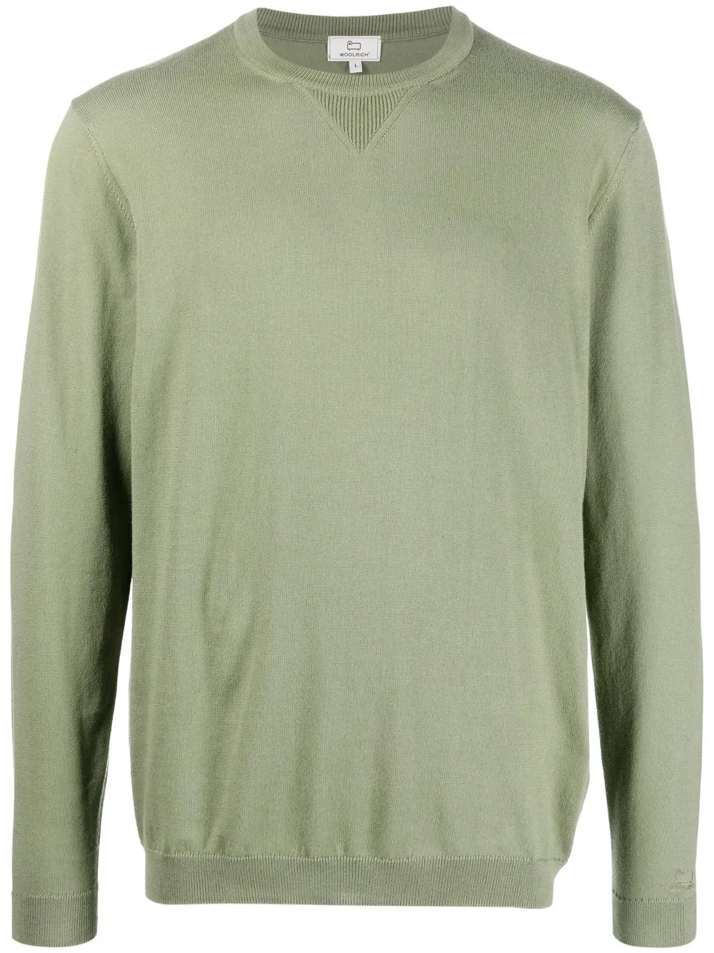 

Woolrich logo-embroidered crew-neck jumper - Green