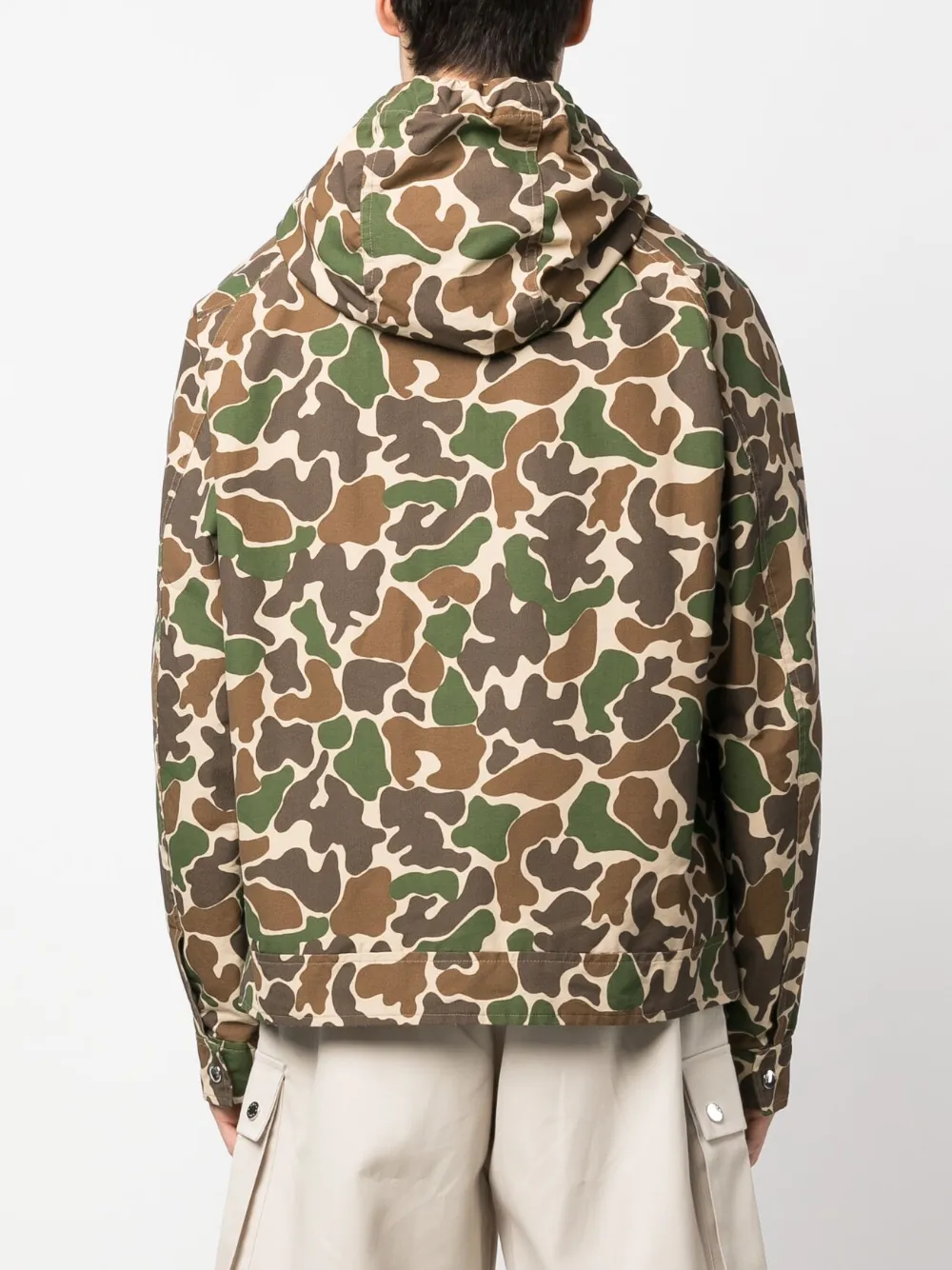 Woolrich Lobster Jacket With Camo Print In Neutrals