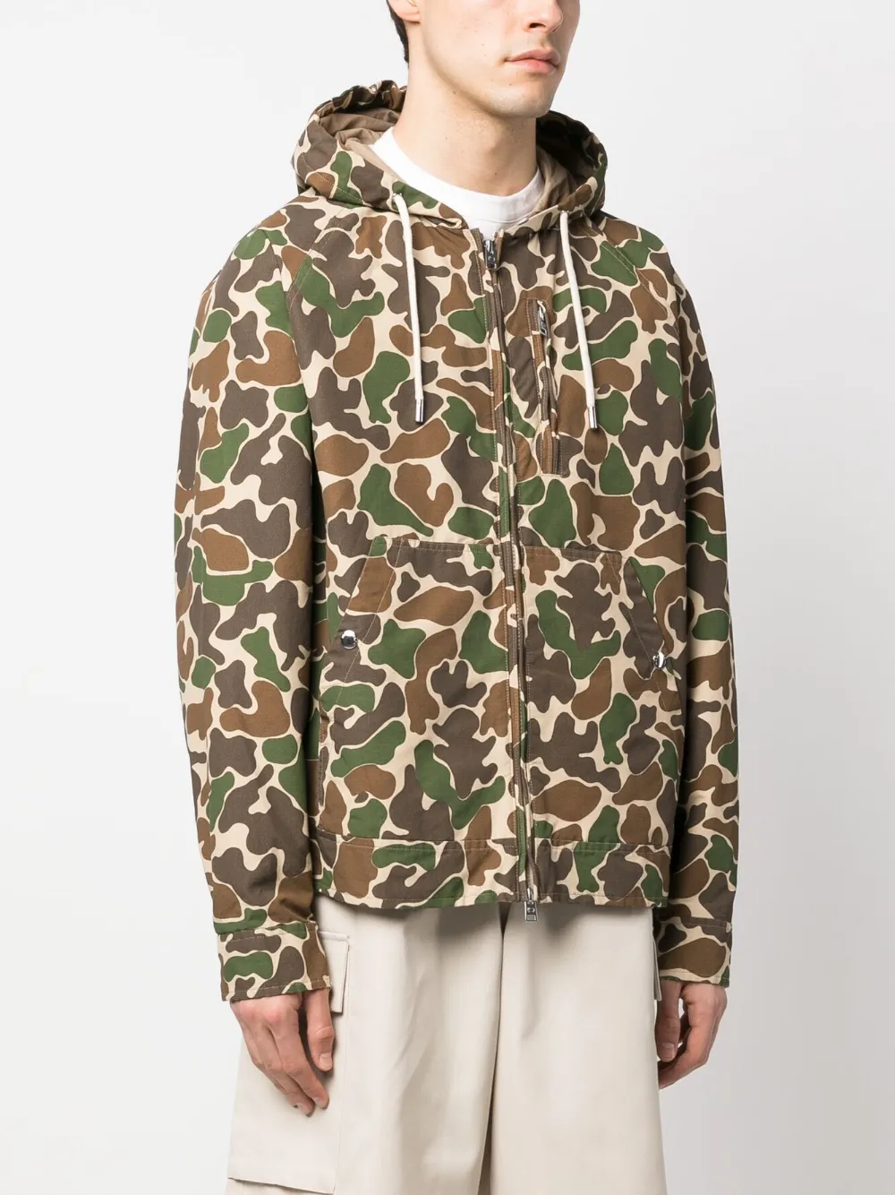 Woolrich Lobster Jacket With Camo Print In Neutrals