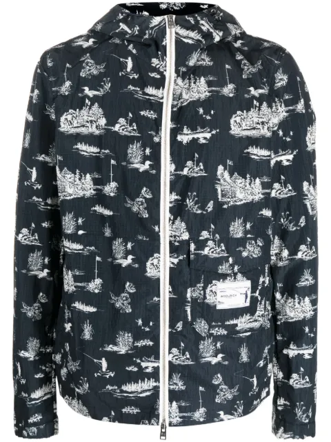 Woolrich graphic print ripstop windbreaker