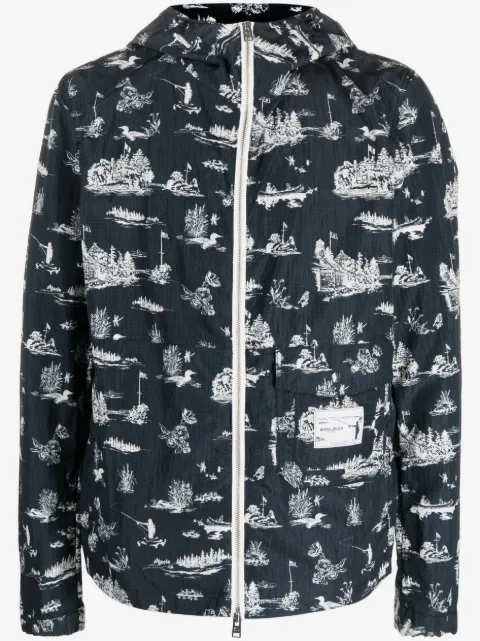 Woolrich graphic print ripstop windbreaker