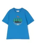 Woolrich Kids Road Trip logo-printed t-shirt - Blue