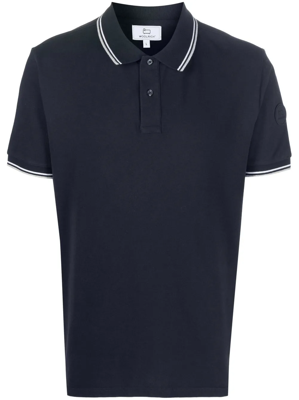 

Woolrich playera tipo polo con parche del logo - Azul