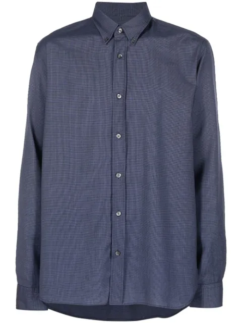 Woolrich fine-check virgin wool shirt