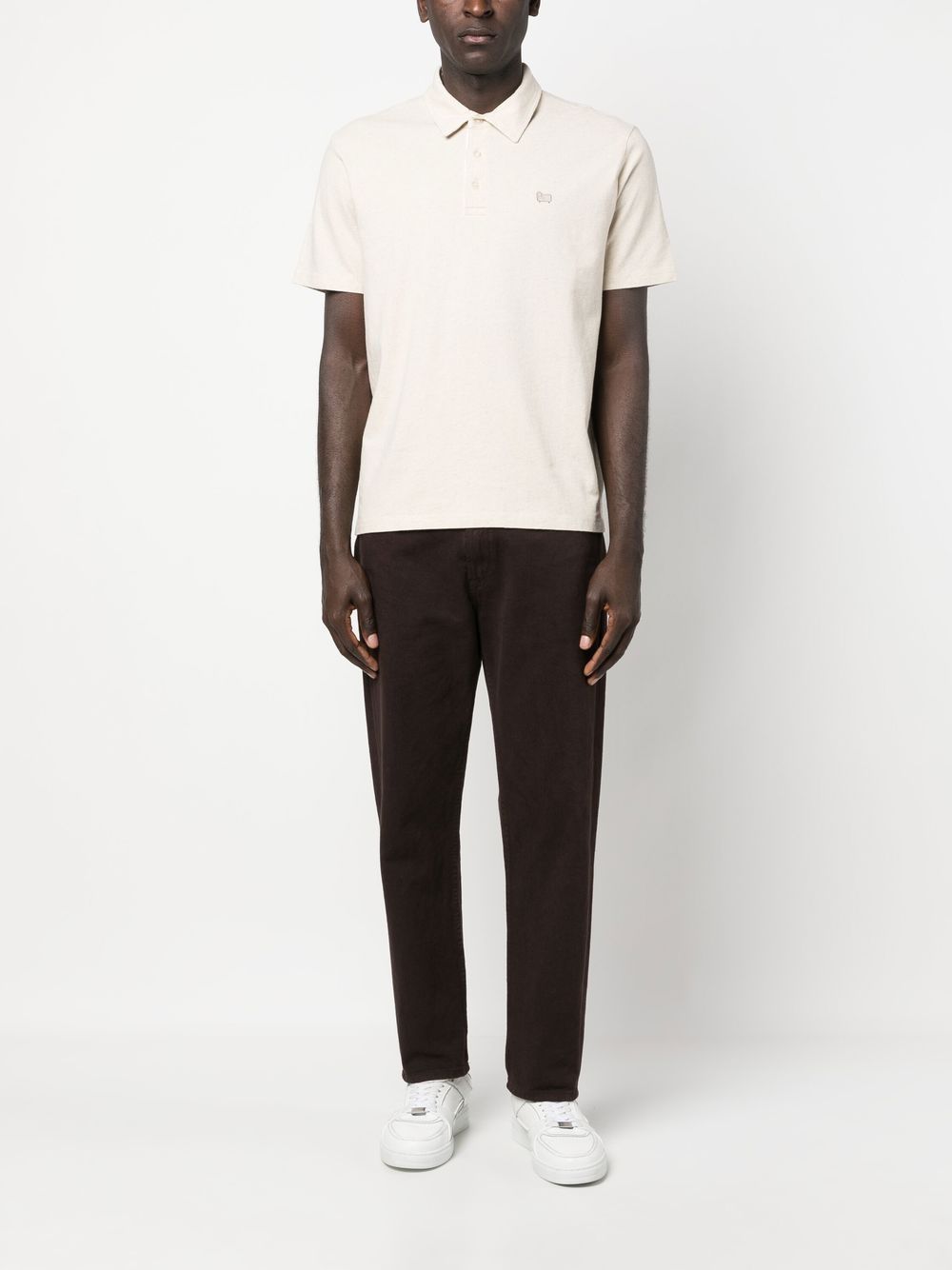 Woolrich Poloshirt met knopen - Beige