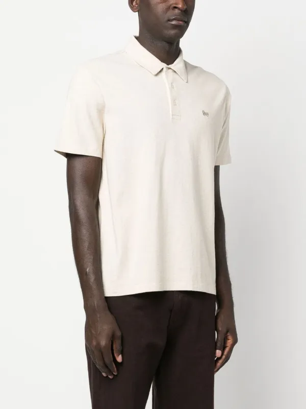 Woolrich Playera Tipo Polo Manga Corta Con Botones Neutro