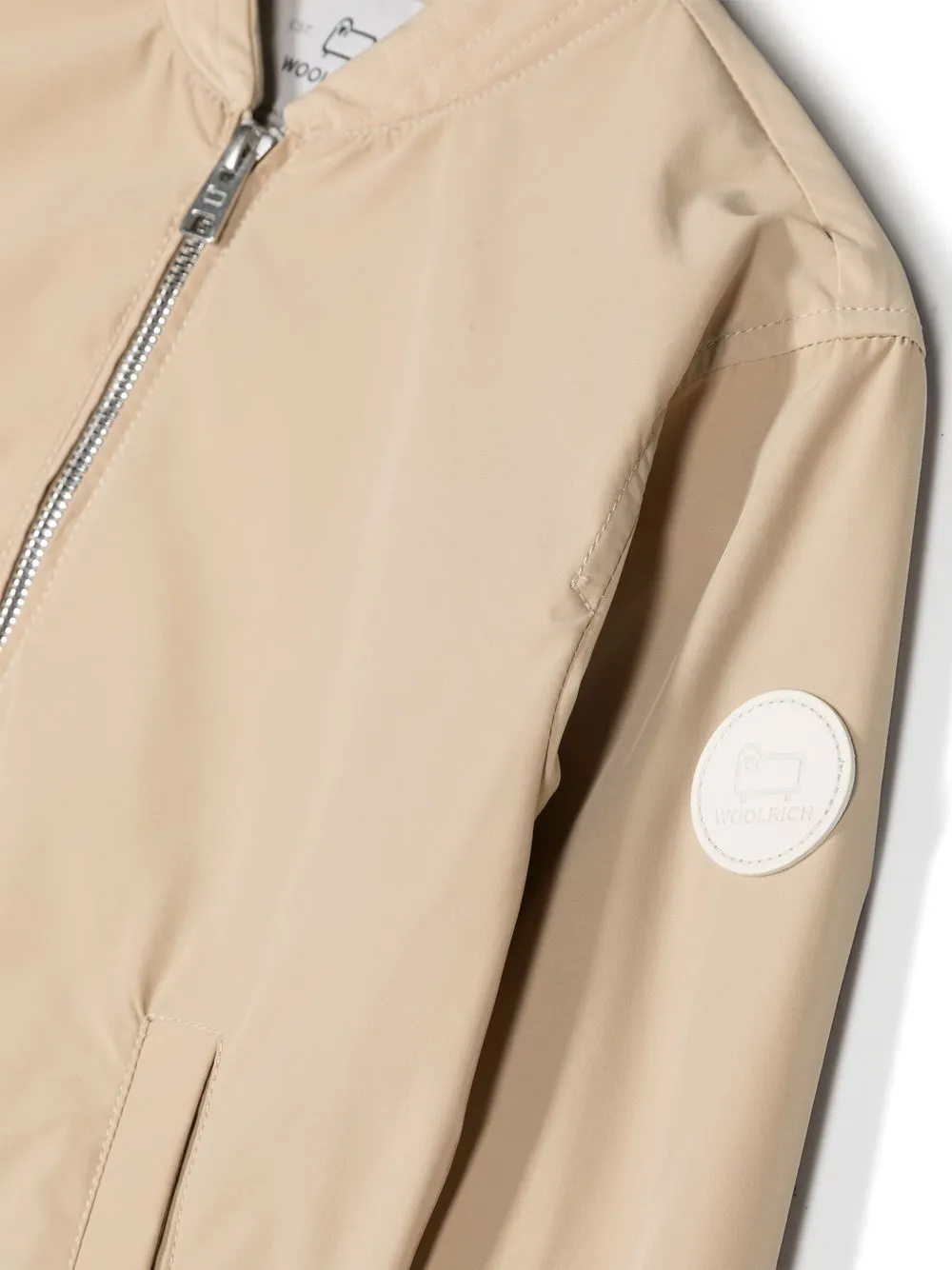 Woolrich Urban Zipped Bomber Jacket In Neutrals