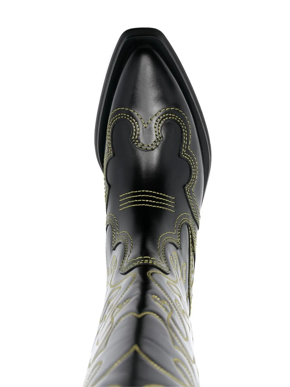 GANNI 40mm embroidered knee-high Western boots