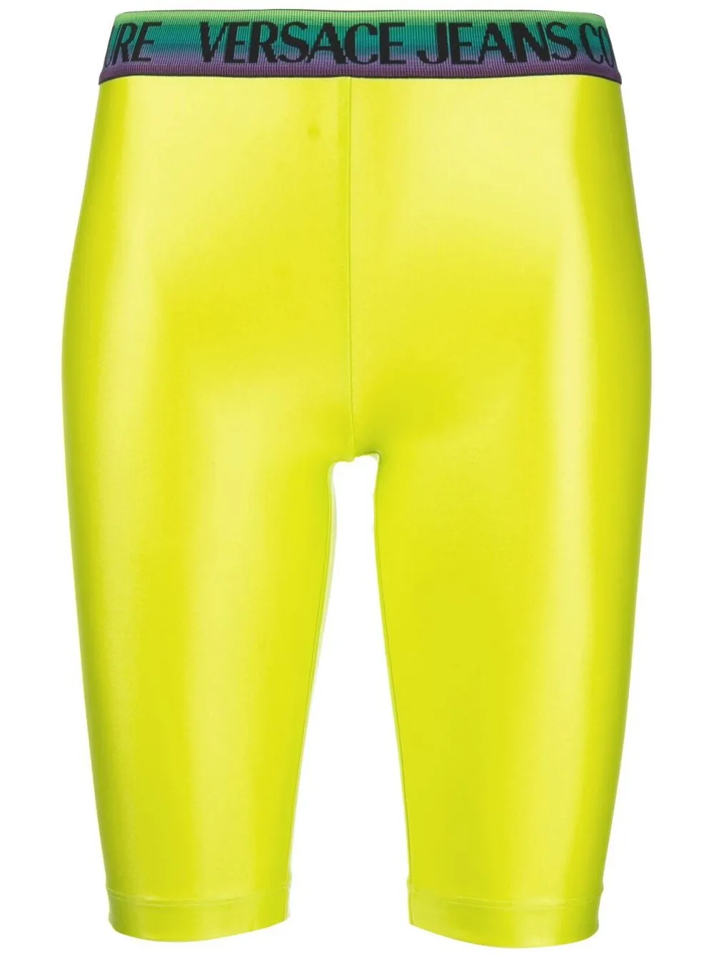 

Versace Jeans Couture logo-waistband cycling shorts - Green