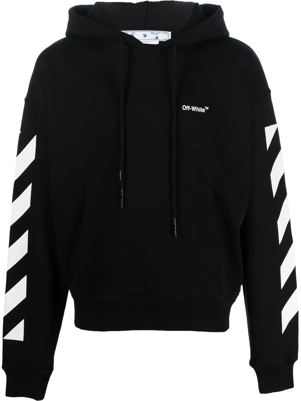 

Off-White Diag-print hoodie - Black