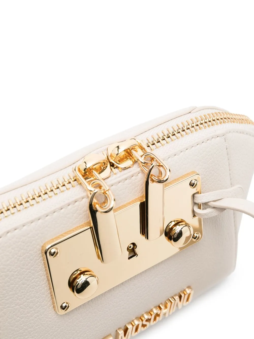 Love Moschino Logoplaque Crossbody Bag In Nude ModeSens