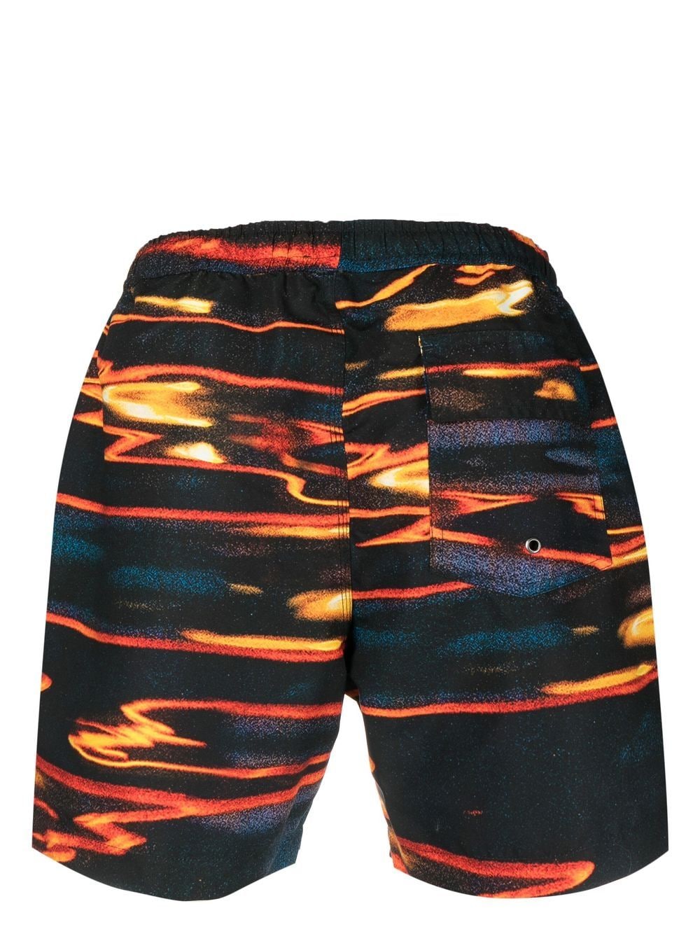Shop Blue Sky Inn Abstract-print Swim Shorts In Schwarz