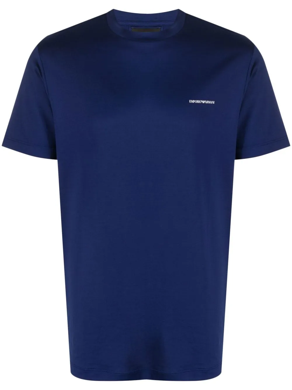 

Emporio Armani logo-print lyocell-cotton T-shirt - Blue