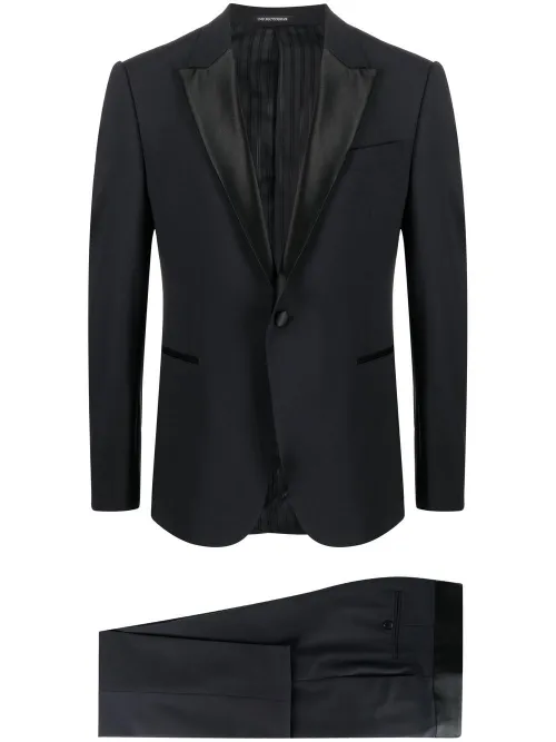 Costume à veste à simple boutonnage - Emporio Armani - Modalova