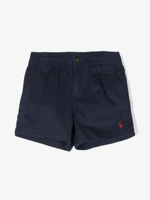 POLO RALPH LAUREN KIDS logo-embroidered cotton shorts