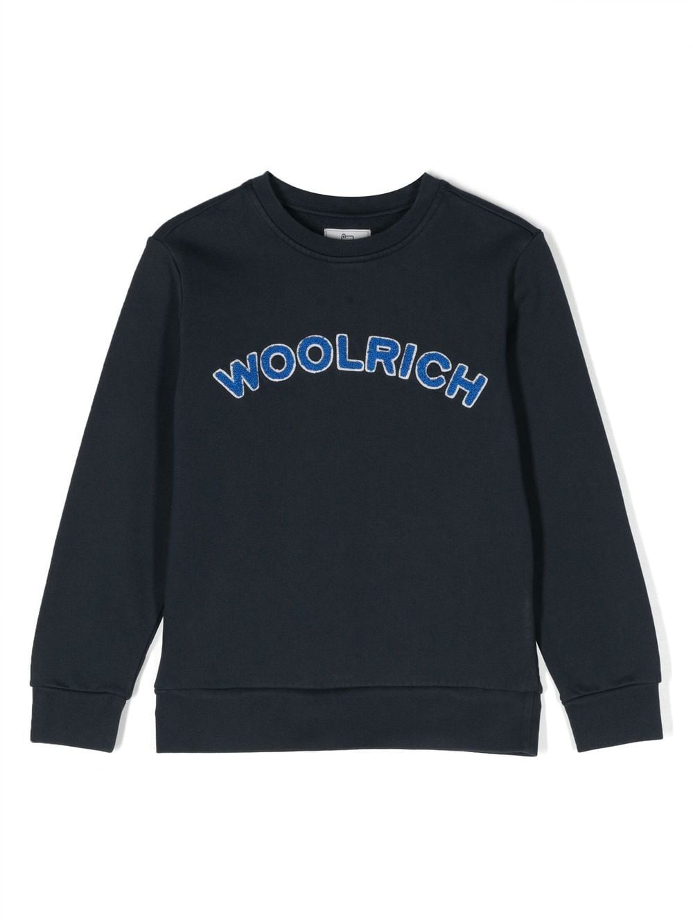 Shop Woolrich Varsity Terry-cloth-logo Sweatshirt In Blue
