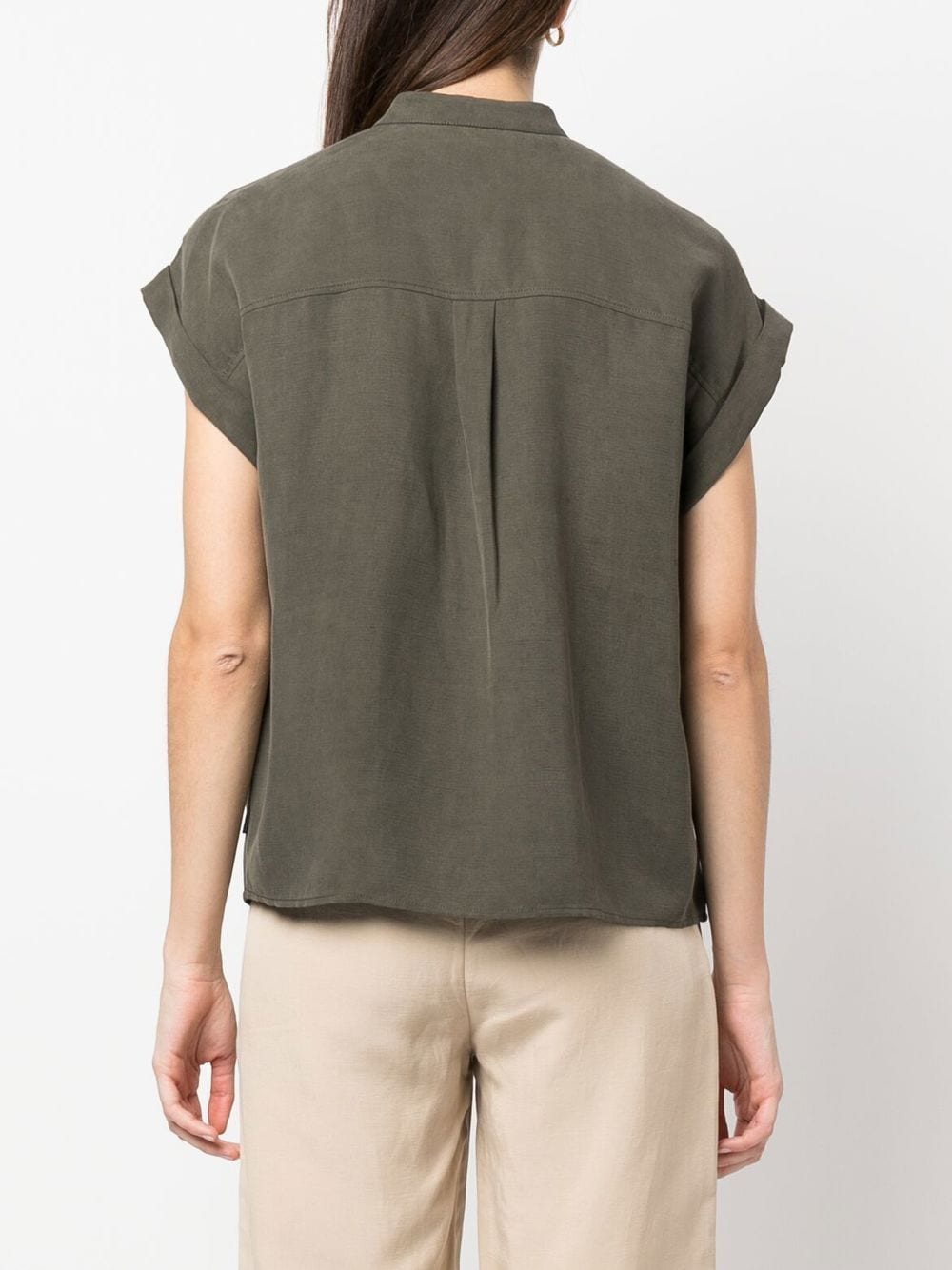 Shop Woolrich Flap-pocket Turn-up Shirt In Grün