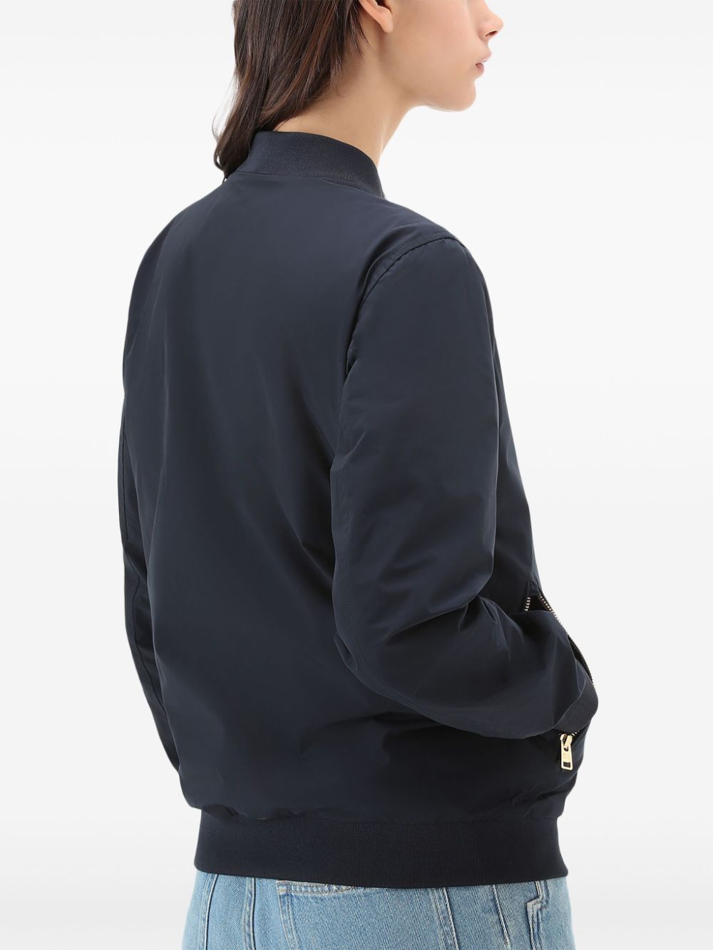 Shop Woolrich Charlotte Bomber Jacket In Blue