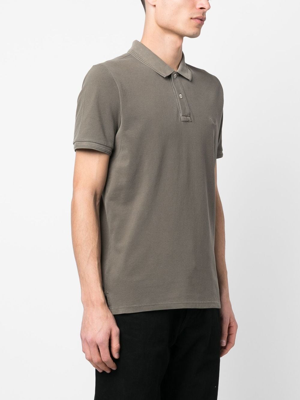 Shop Woolrich Logo-patch Polo Shirt In Grün