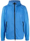 Woolrich logo-patch hooded windbreaker - Blue