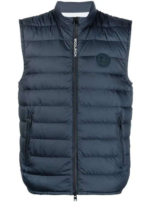 Gilet matelassé à patch logo - Woolrich - Modalova