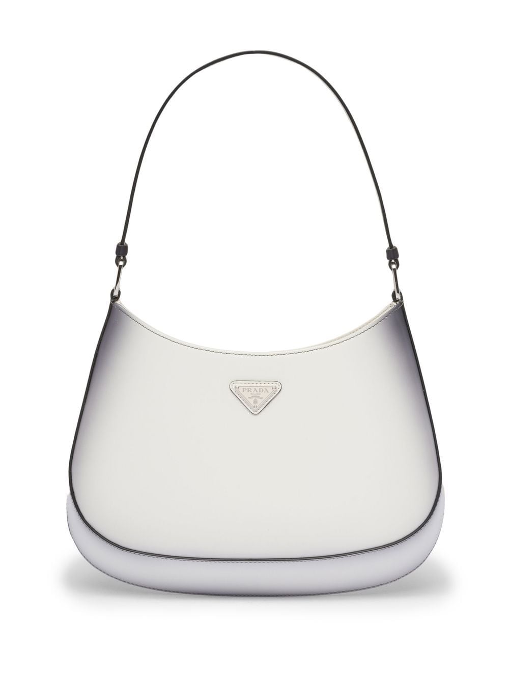 Prada Cleo Brushed Leather Shoulder Bag In White