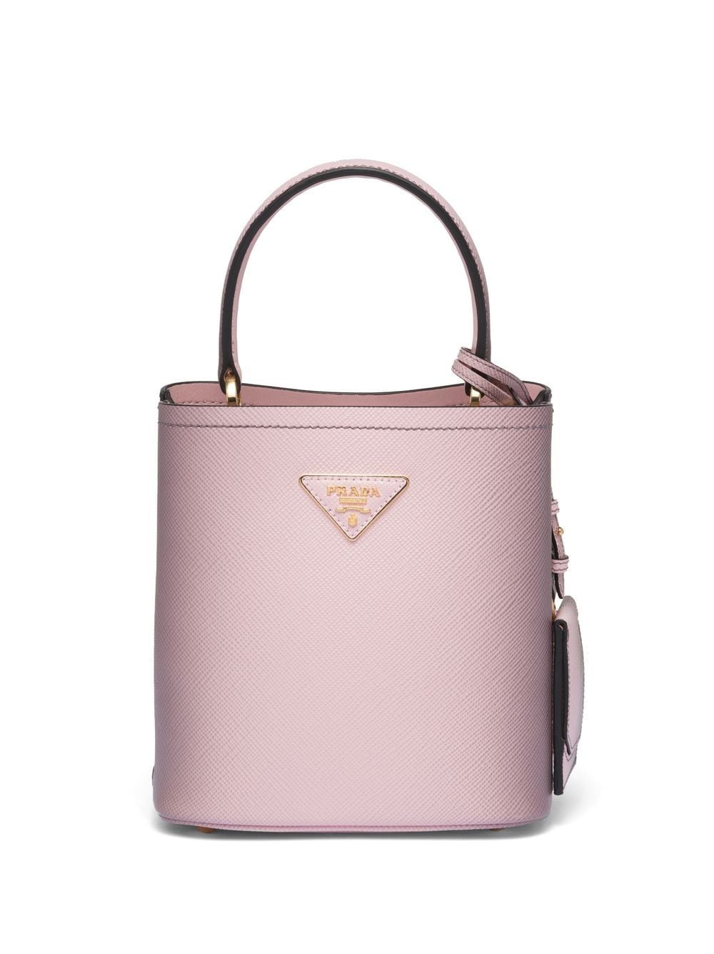 Shop Prada Small Panier Saffiano Leather Bag In Rosa