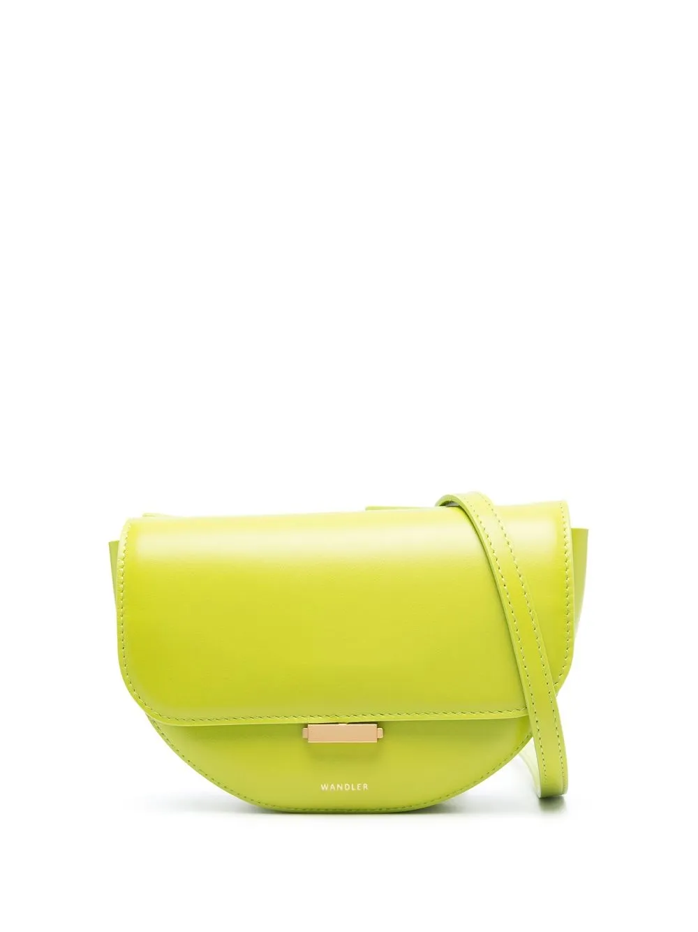 

Wandler logo-detail leather satchel bag - Green