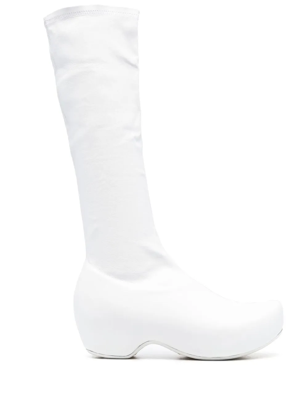 

QUIRA platform-sole calf leather boots - White