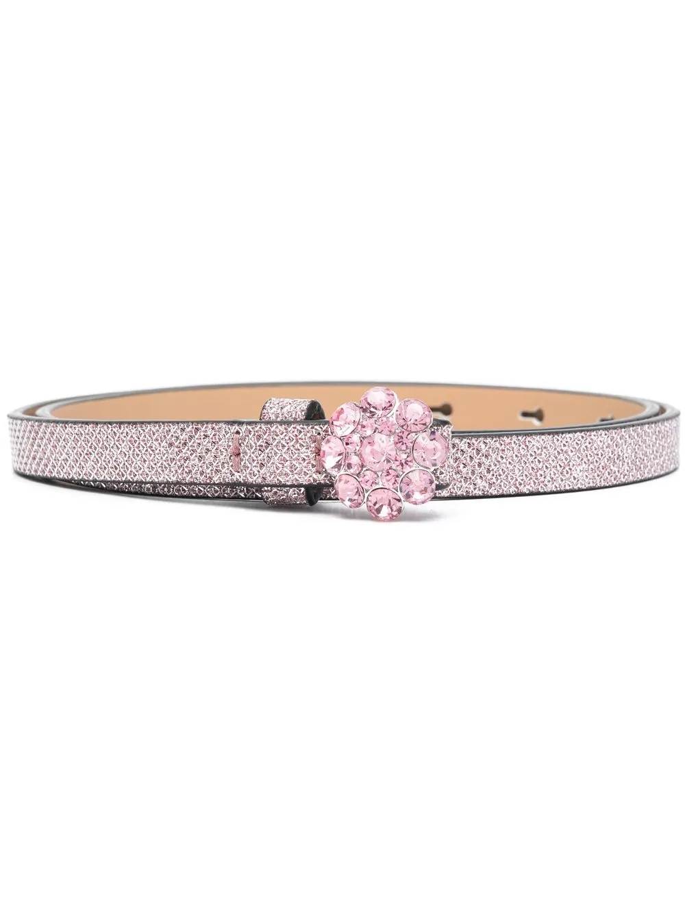 

GANNI crystal-bucke belt - Pink