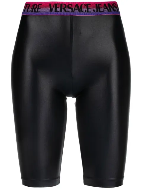 Versace Jeans Couture logo-waist cycling shorts