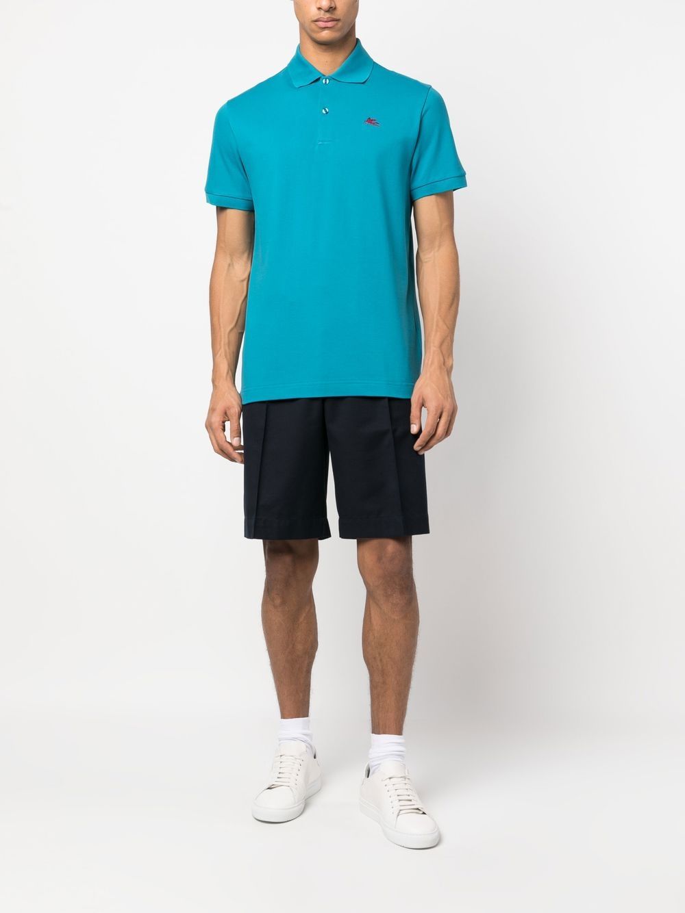 ETRO Poloshirt met geborduurd logo - Blauw