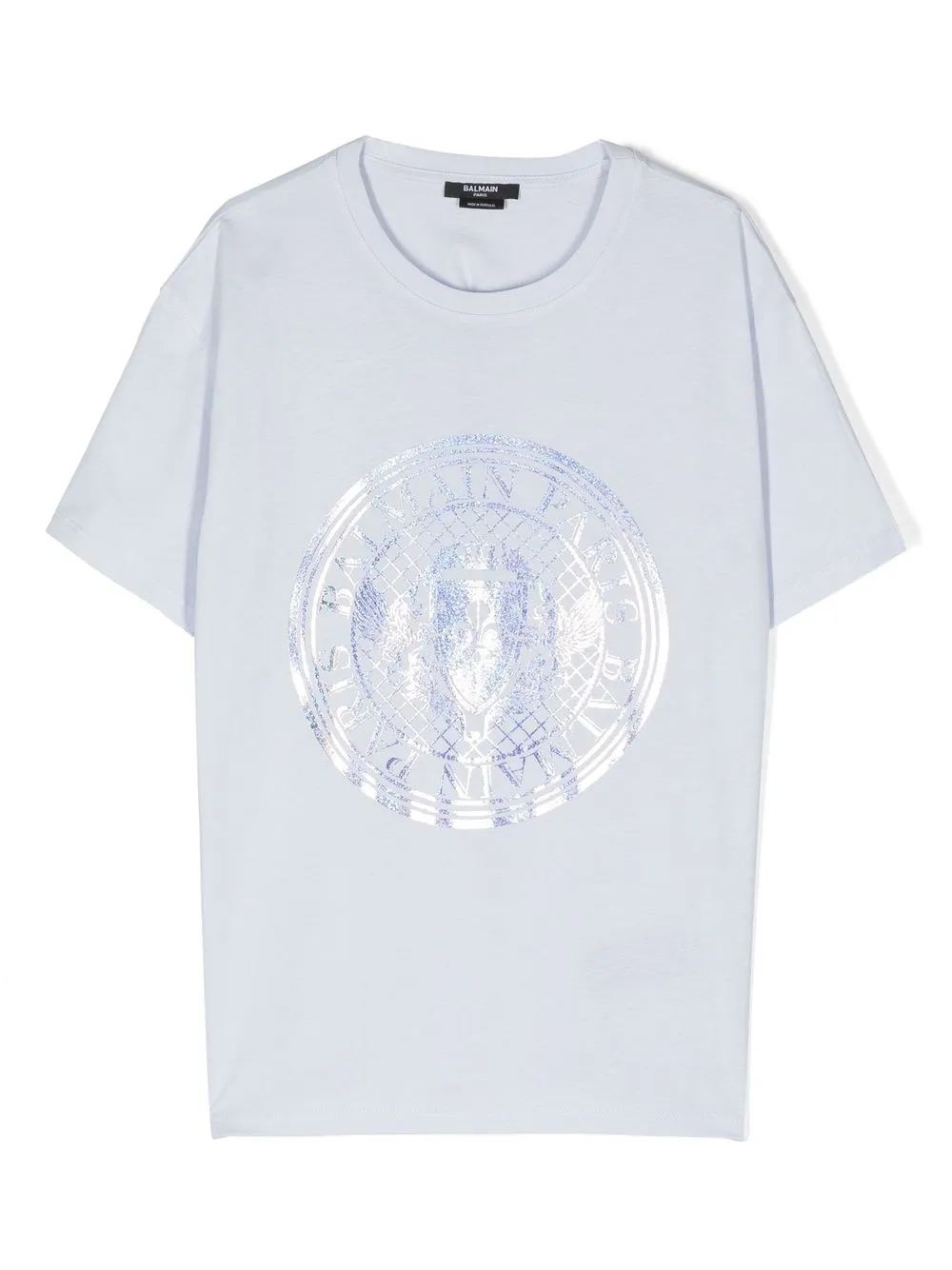 

Balmain Kids logo-print short-sleeved T-shirt - Blue