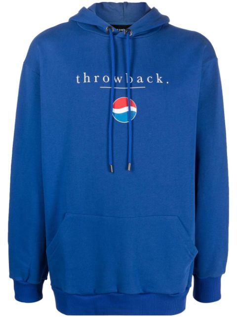 slogan-print pullover hoodie
