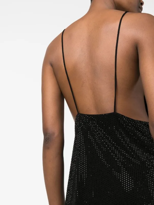 【関税&送料込】Dsquared Mini Dress DSQUARED2 crystal-embellished Mini Dress | Black | FARFETCH