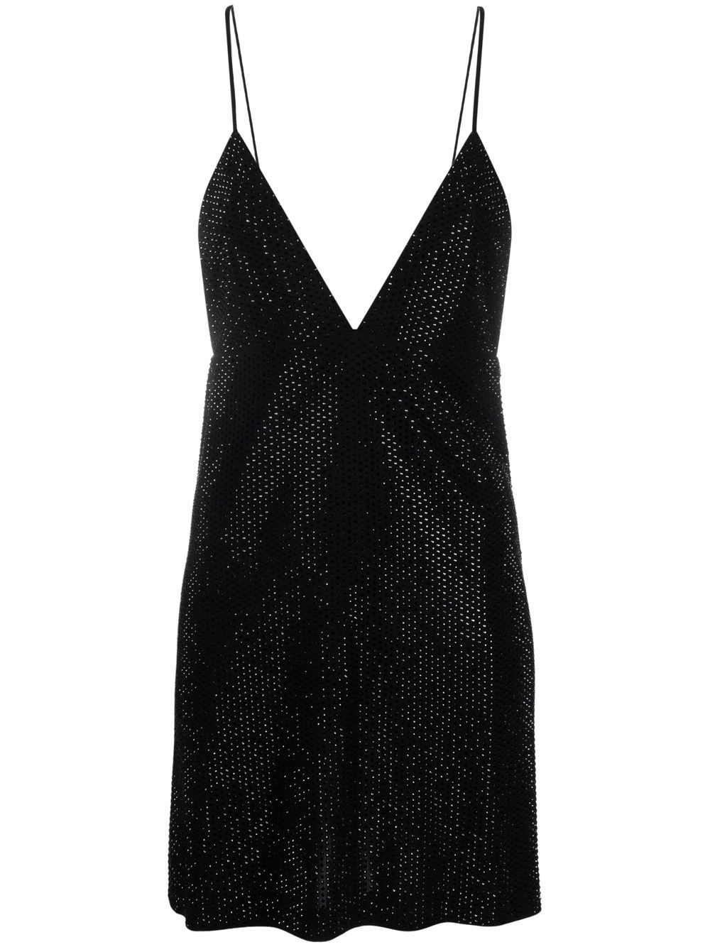 Shop Dsquared2 Crystal-embellished Mini Dress In Black