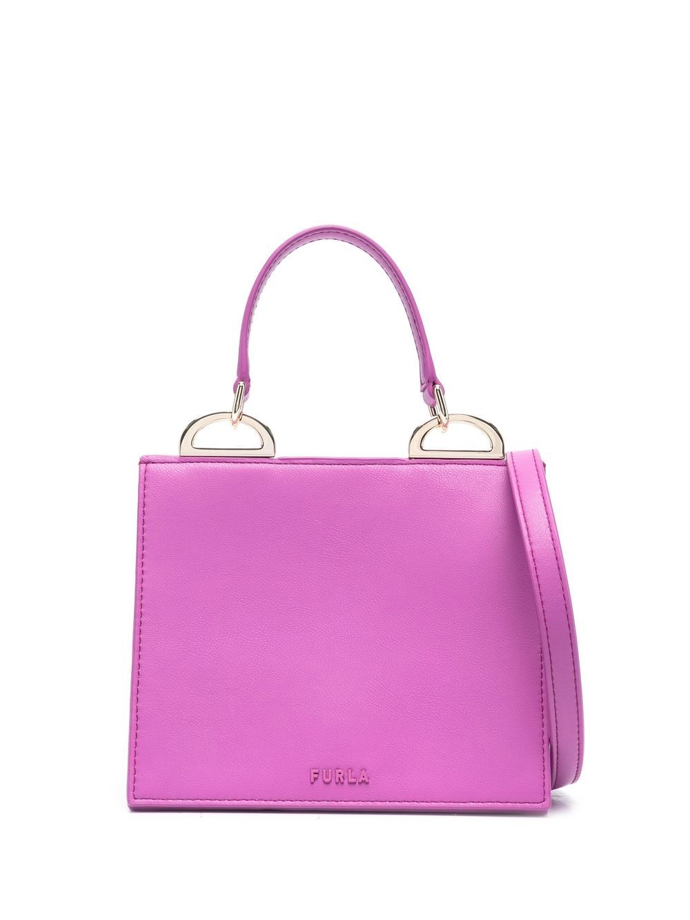 

Furla triangle logo-plaque tote bag - Purple