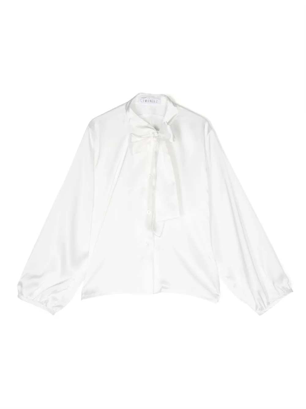 

Señorita Lemoniez tie-neck shirt - White