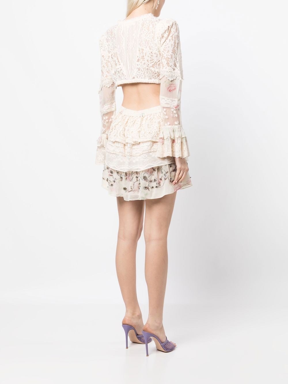 LoveShackFancy Karine Lace Mini Dress - Farfetch